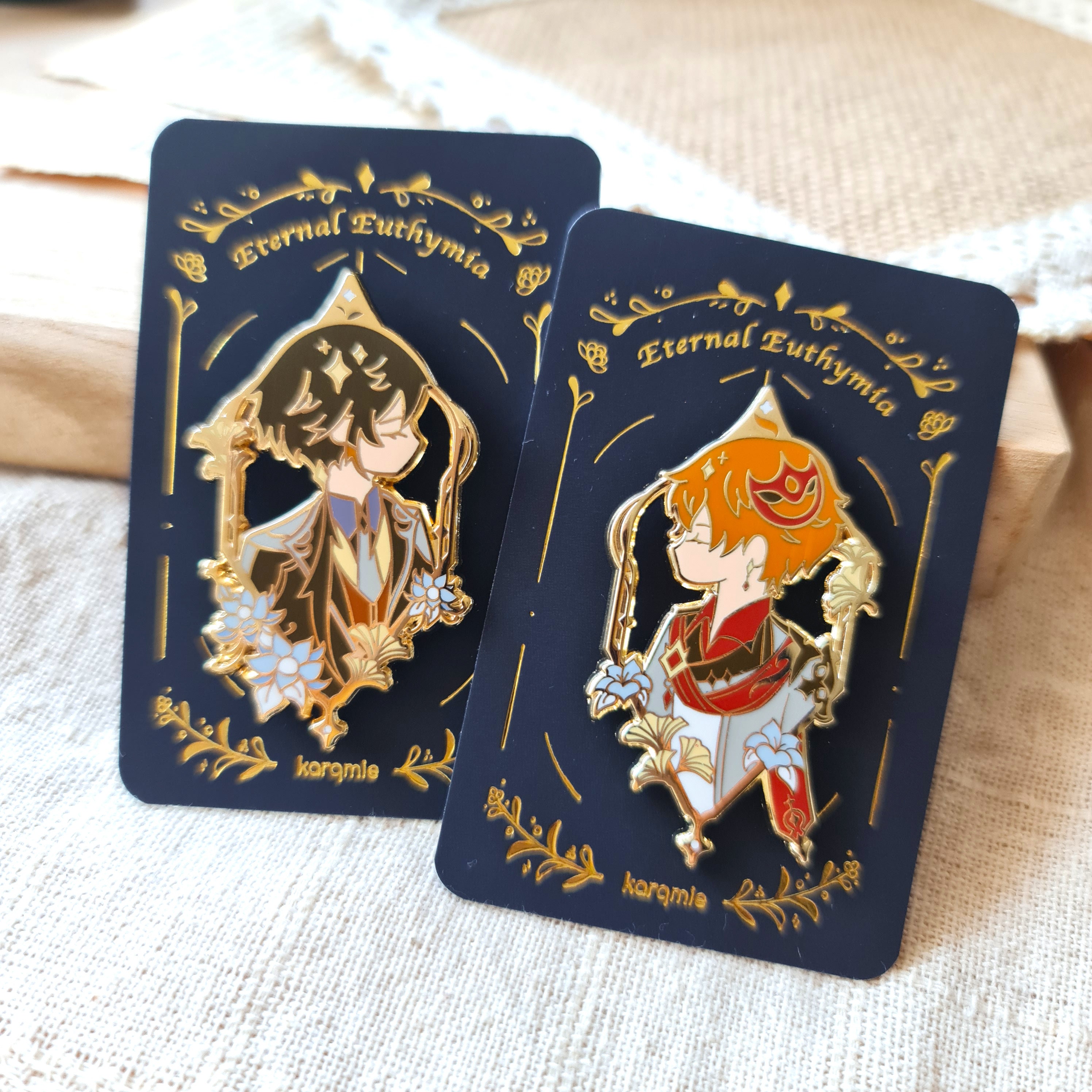 Genshin Impact Eternal Euthymia Enamel Pin Scaramouche Etsy Hong Kong