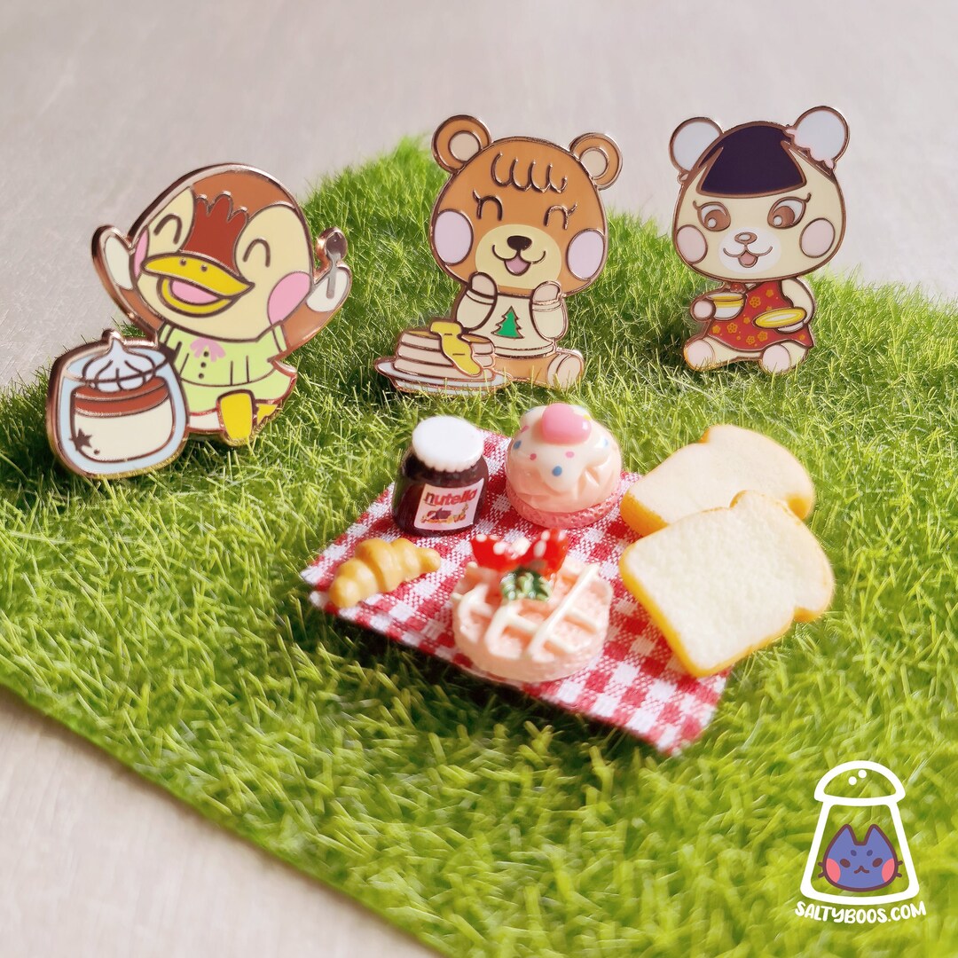 Animal Crossing Picnic Buddies Enamel Pins Molly Maple Pekoe Etsy