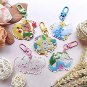 Spring Poke Charms | Alolan Raichi Jirachi Swablu Hatenna Maushold