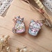 Animal Crossing Enamel Pin | Cute Kawaii Rose Gold Judy Frappe Raymond Latte Drink Food Pin Gift Pin 