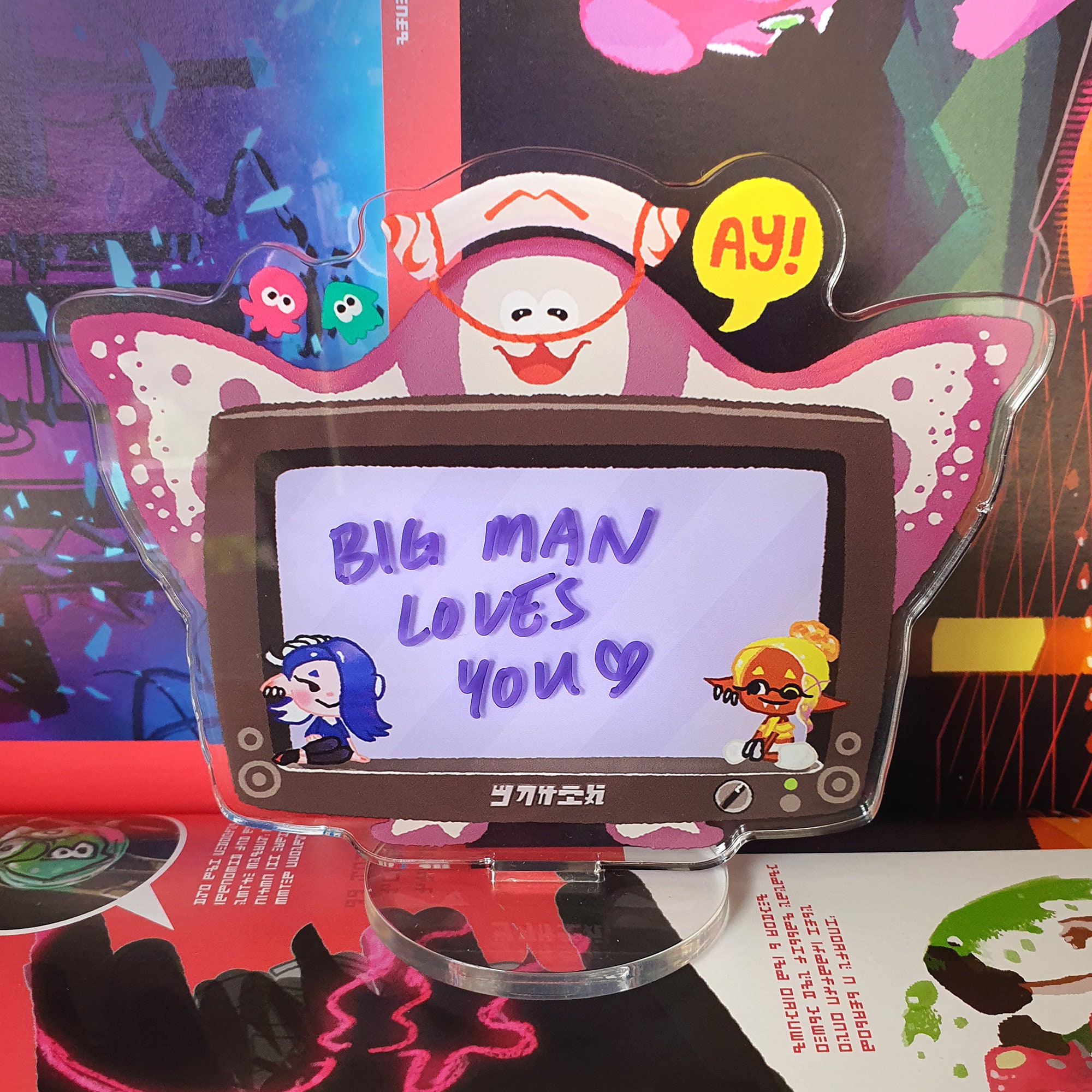 Splatoon 3 | Deep Cut Big Man Frye Shiver Acrylic Whiteboard Standee