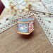 Animal Crossing Tia Enamel Pin - Cute Kawaii Rose Gold Tia Tea Box Food Drink Pin Gift 