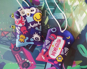 Splatoon 3 Stable Connection Omamori Embroidered Fabric Lucky Charm