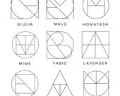 Custom Name Logo Design, Couples Monogram, Minimalist Tattoo (Digital Files)