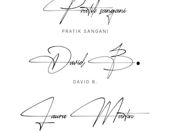 Design personalizzato della firma digitale: logo personalizzato in stile scritto a mano