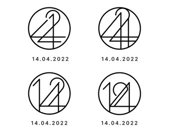Custom Date Tattoo Design: Minimalist Wedding Monogram (Digital Download)