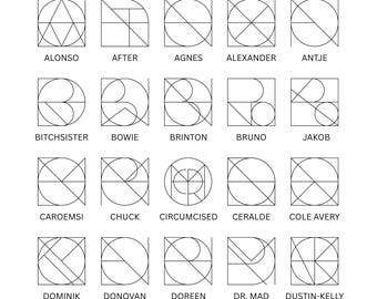 Custom Name Tattoo Design, Couples Monogram, Uniq Tattoo (Digital Files)