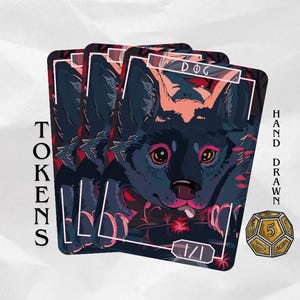 3× Dog Token for MTG – Custom 1/1 White Creature | Magic Commander Accessory | Cute Card Proxy