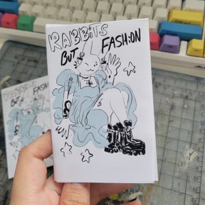 Rabbits but fashion! mini zine