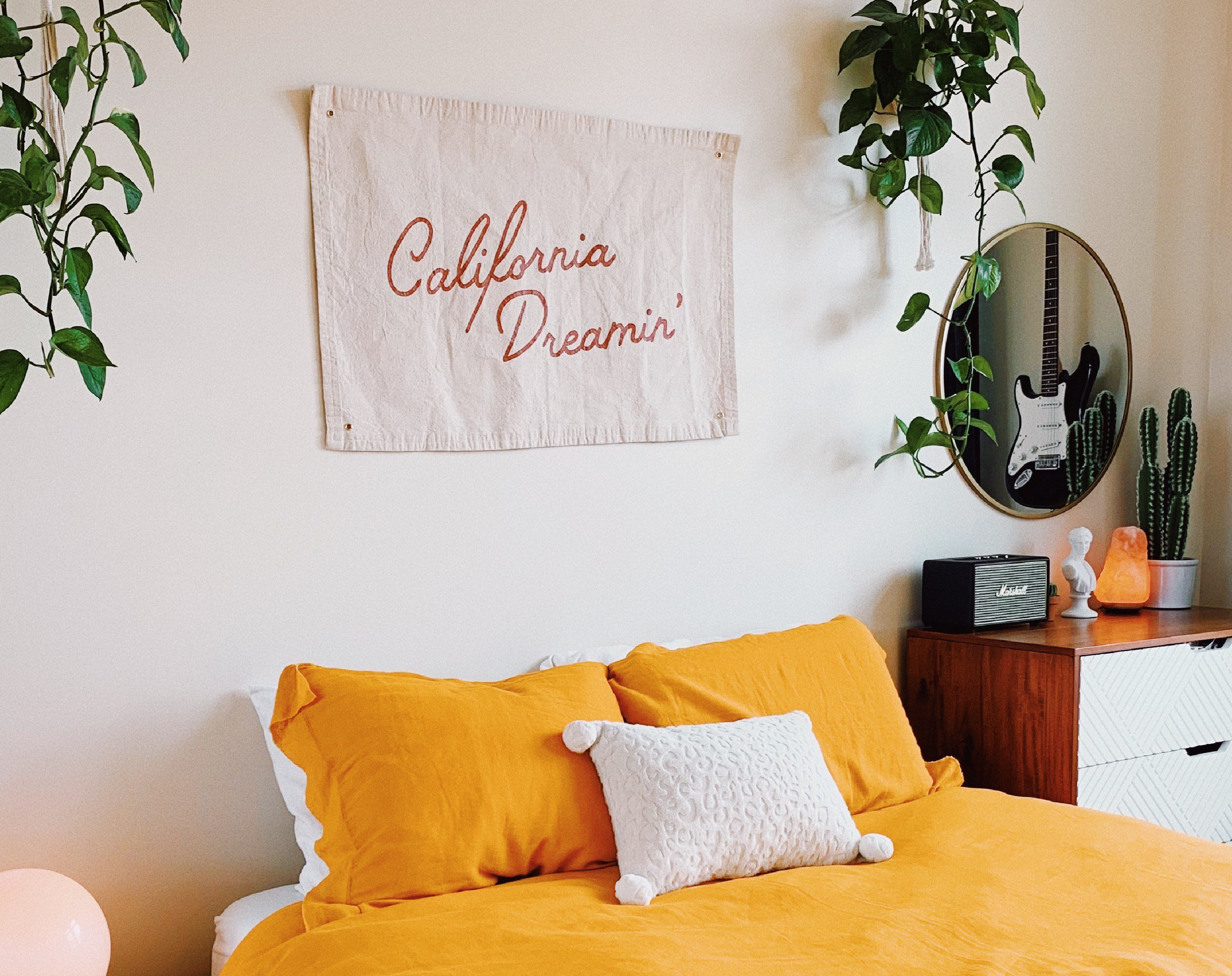 California Dreamin Banner Hand Painted Cotton Canvas Etsy