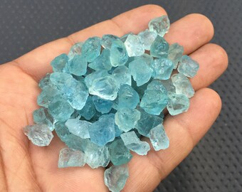 Gorgeous 4\u201d and 2.5\u201d long raw aquamarine chunks and 4 oz. top quality 7 oz