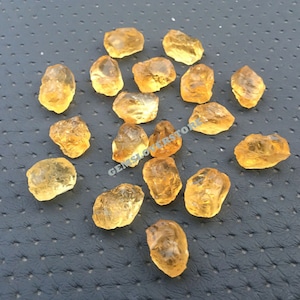 10 Pieces Natural Citrine Stone Raw Size 14-16 MM November Birthstone Citrine Cluster Raw Healing crystal stones,Loose citrine,Rough citrine