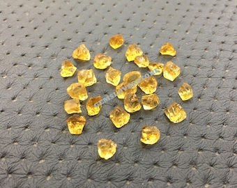 50 Pieces Natural Citrine Stone Raw Size 4-6 MM Yellow Citrine Cluster Raw Healing crystal stones,Loose citrine,rough citrine Wholesale