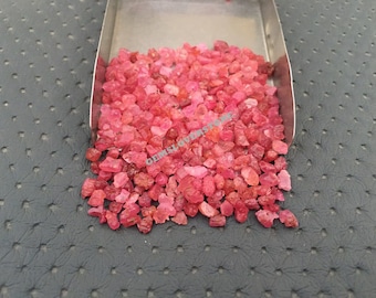 50 Pieces Pink Sapphire 2-4 MM Raw, Natural Pink Sapphire Gemstone Rough, Loose Gemstone Tiny Pink Sapphire Rough,Tiny Pink Color TOP Raw
