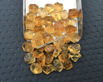 50 Pieces Natural Citrine Stone Raw Size 6-8 MM Citrine Rough Healing crystal stones,Loose citrine, Making Jewelry Citrine Wholesale Raw