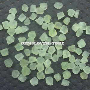 50 Pieces Rough Prehnite Stone 4-6 MM Raw, Untreated Rough Natural Prehnite Gemstone Semi Precious Stone Rough Genuine Prehnite Tiny Rough