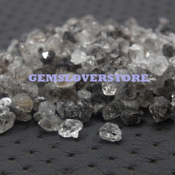 April Birthstone 50 Pieces Herkimer Diamond Rough Size 4-6 MM Amazing Quality Rough Herkimer Diamond Quartz Crystal Semi-Precious Rocks Raw