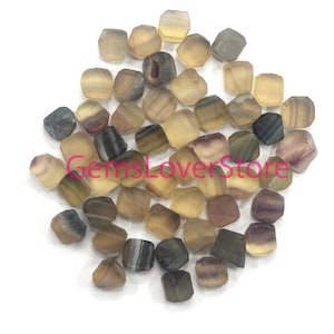 25 Hand Cut Fluorite Gemstone Roughs: Jewelry Making (10-12 MM)