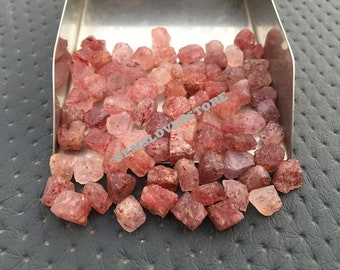 50 gemas de cuarzo fresa en bruto: cristal cereza natural (6-8 mm)
