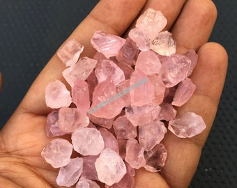 25 Rose Quartz Rough Stones: Natural Untreated Gemstone Crystals (10-12 MM)