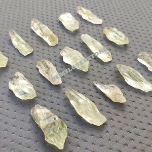 5 Piece Natural Green Amethyst Gemstone Pencil,Size 10x30-15x40 MM Untreated Crystal,Green Quartz Amethyst Pencil Raw Wholesale Rough