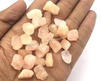 10 Raw Pink Morganite Crystals: Natural Gemstone Rough (12-16 MM)