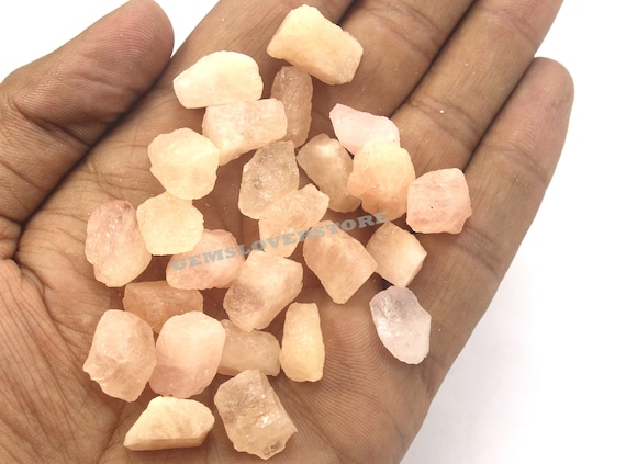 10 Raw Pink Morganite Crystals: Natural Gemstone Rough (12-16 MM)