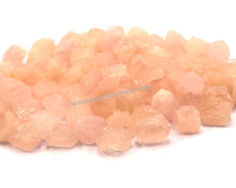25 Pink Morganite Rough Stones: Natural Gemstone Crystals (8-10 MM)