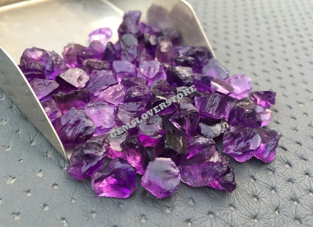 50 Raw Amethyst Gemstones: Natural Rough Crystals (8-10 MM) - Etsy