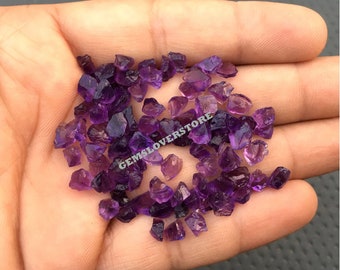 Lot De 10 Pierres Brutes Améthyste Violette - AA+, Naturelles, Taille 10-13 Mm