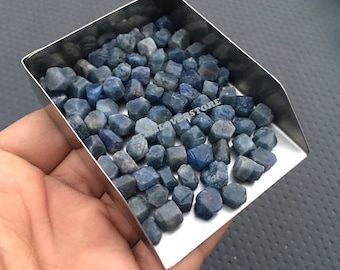 15 Pieces Natural Rough 6-8 MM Raw, Genuine Sapphire Rough,Natural Blue Sapphire Gemstone,Blue Sapphire Loose Gemstone,Raw Blue Sapphire lot