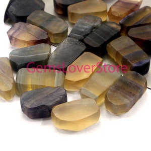 Raw Fluorite Gemstone: Natural Untreated Rough Crystals (5 Pieces, 24-28 MM)