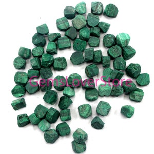 25 piezas de mineral de malaquita genuina de 8-10 mm, piedra preciosa de malaquita natural, forma irregular, malaquita áspera y limpia, fabricación de joyas, protección en bruto.