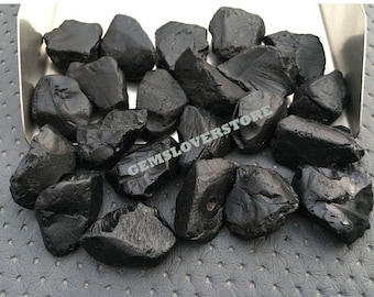 10 Pedras Preciosas de Espinélio Preto: Pedras Brutas Naturais (24-30 MM)