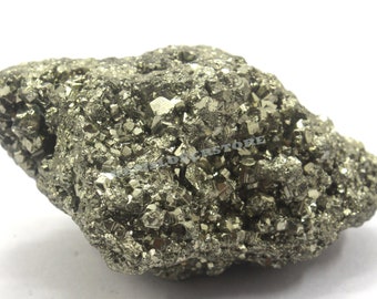 Natural Pyrite Druzy Crystal: Rough Gemstone Reiki Home Decor