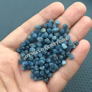 20 Pieces Tiny Sapphire 2-4 MM Raw, Natural Blue Sapphire Raw Rough Gemstone, Blue Sapphire Raw Stone, Semi Precious Gemstone Sapphire Rough