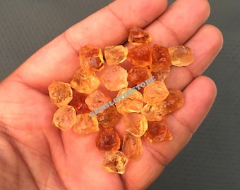 25 Pieces Natural Citrine Gemstone Rough Size 10-12 MM Citrine Cluster Raw Healing crystal stones,Loose citrine,rough citrine Wholesale Raw