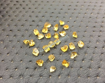 50 Piece Citrine Raw Size 2-4 MM Natural Yellow Citrine Gems Cluster Raw Healing crystal stones,Loose citrine,Rough citrine Jewelry Making