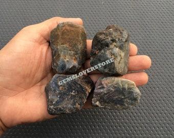 2 Raw Blue Sapphire Crystals (26-40 MM) - Untreated Gemstone