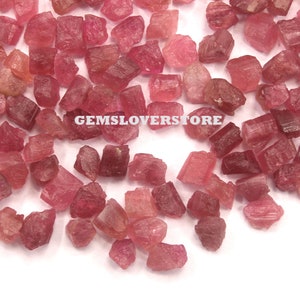 50 Pieces Pink Tourmaline 4-6 MM Raw, Natural Pink Tourmaline Gemstone Tiny Pink Rough Stone Untreated Rough Tourmaline,Tiny Pink Tourmaline
