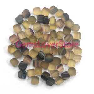 25 Raw Fluorite Stones: Natural Untreated Gemstone (8-10 MM)