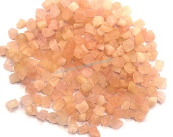50 Natural Morganite Rough Stones: Earth Mined Crystals (6-8 MM)