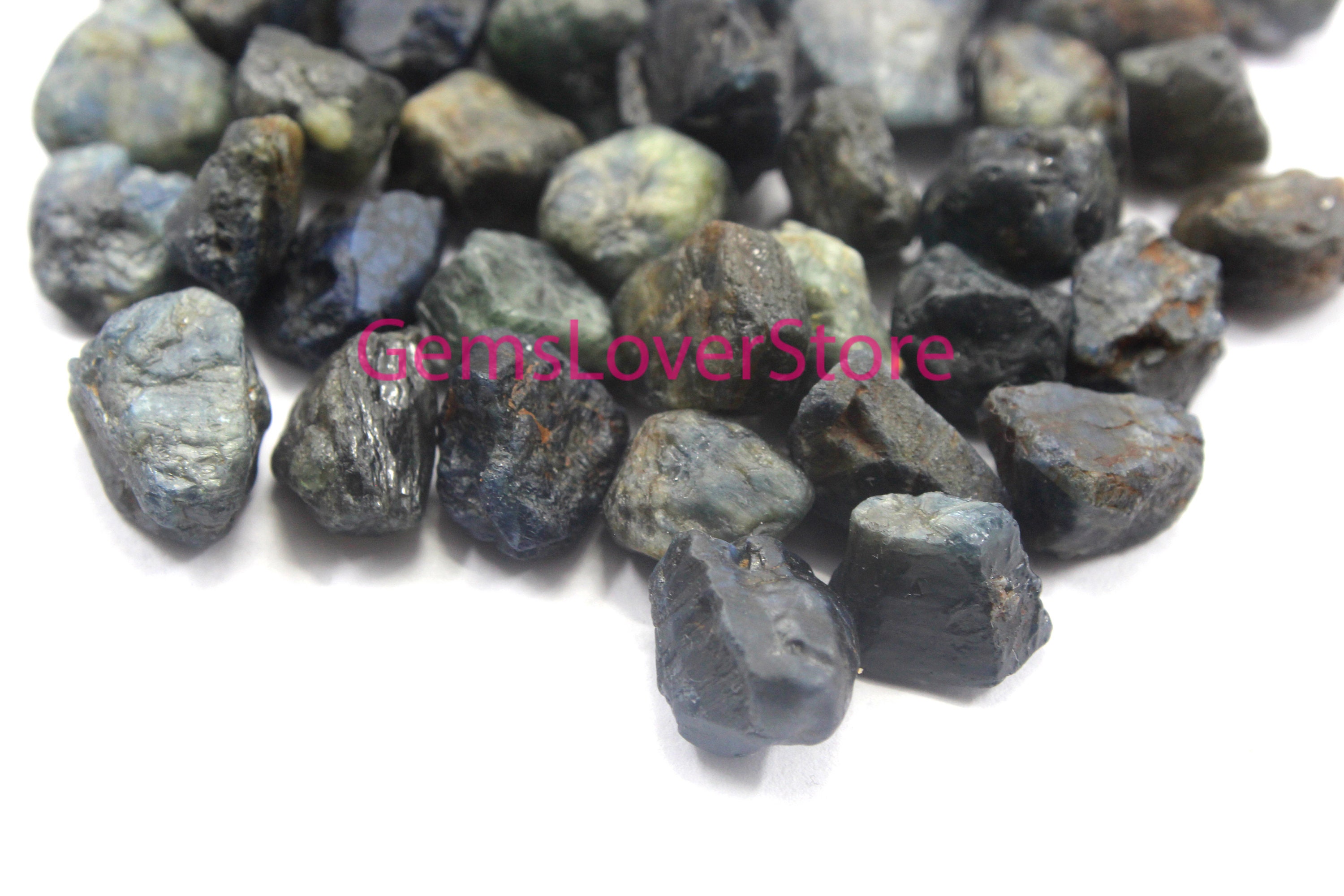 10 Pieces Blue Gems Rough 10-12 MM Raw,Natural Blue Sapphire Rough Gemstone,Loose Sapphire Rough Raw Sapphire Top Quality Sapphire Raw Stone