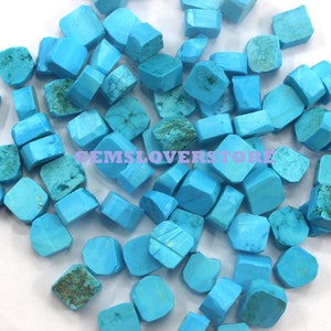 Turquoise Chunk Raw Size 10-12 MM Rough, 25 Piece Blue Turquoise, Healing Crystals Raw, Good Quality Turquoise Raw December Birthstone Raw