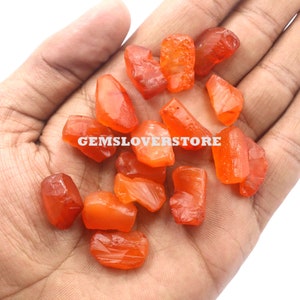 10 Pieces Amazing Rough 16-20 MM Nice Collection Raw Natural Carnelian Gemstone, Healing Gemstone Jewelry Rough Making Jewelry Rough Stone
