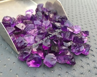 25 Raw Amethyst Crystals: Natural Rough Gemstones (8-10mm)
