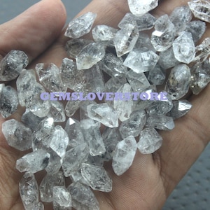 10 Pieces  Terminated Quartz Size 14-16 MM Rough Natural Herkimer Diamond Making Jewelry Raw Gemstone Awesome Quality Herkimer Rough Stone