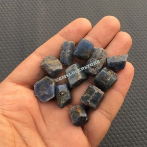 10 Pieces Untreated Rough 14-16 MM Raw,Natural Blue Sapphire Rough Gemstone,Royal blue sapphire,Semi precious Gemstone Rough Blue Sapphire