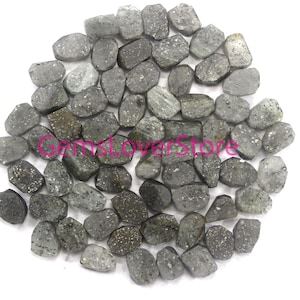 25 Piece Beautiful Rough Crystal Chunk Size 12-14 MM Natural Black Sunstone Amazing Quality Gemstone Rough Making Jewelry Loose Crystal