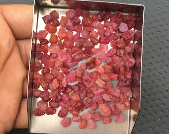 50 Pieces Pink Rough 4-6 MM Gems, Natural Pink Sapphire Gemstone,Tiny Rough Stone,Untreated Pink  Sapphire ,Tiny Gemstone  Sapphire Raw